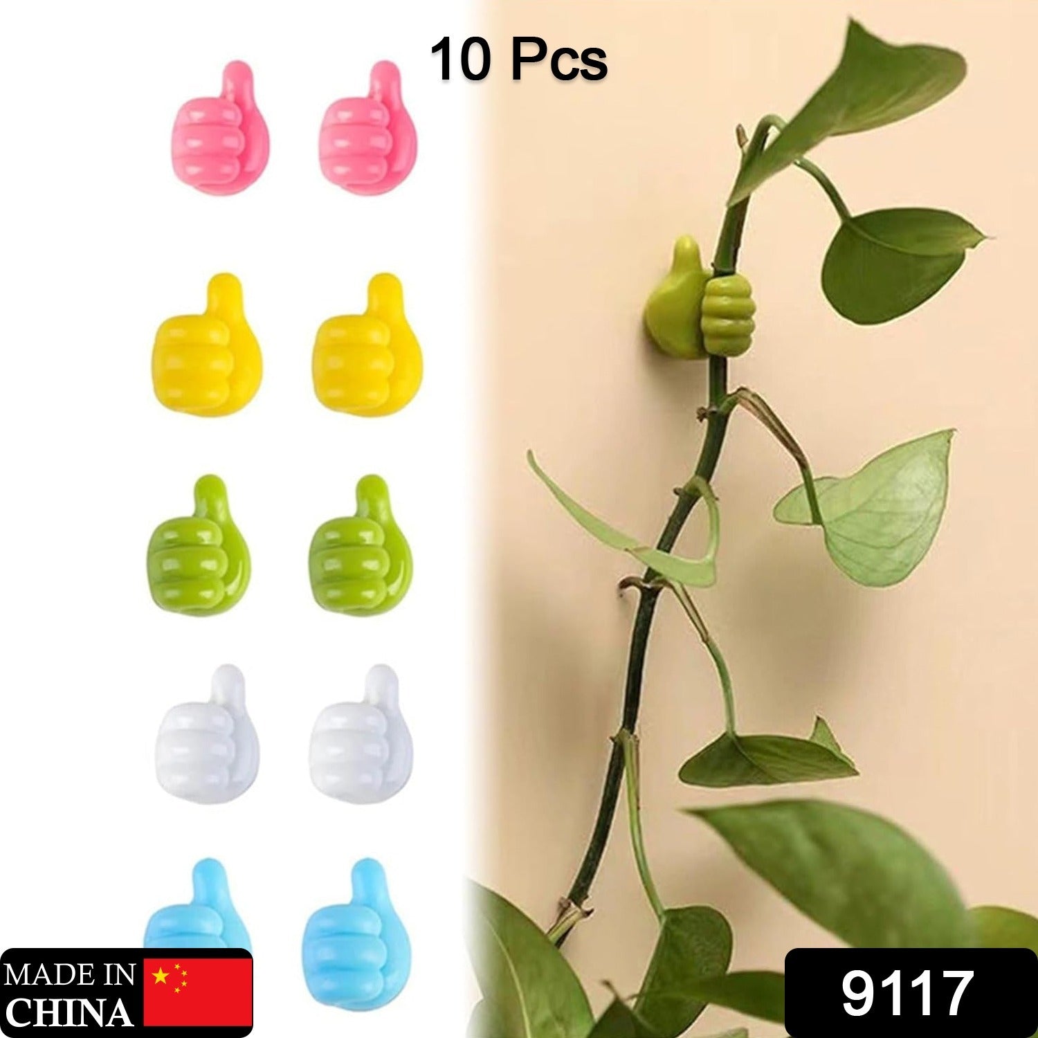 9117 Thumb Cable Clips,Cord Holder Multi-Functional Wall Hooks Cable Organizer Cable Management for Desk Home Office Car Multi Color (Pack Of 10) 9117 Thumb Cable Clips,Cord Holder Multi-Functional Wall Hooks Cable Organizer Cable Management for Desk Home Office Car Multi Color (Pack Of 10)